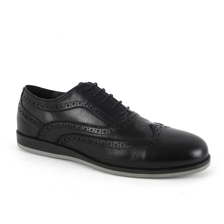 Pantofi barbati Jerome din piele naturala, negru, 41