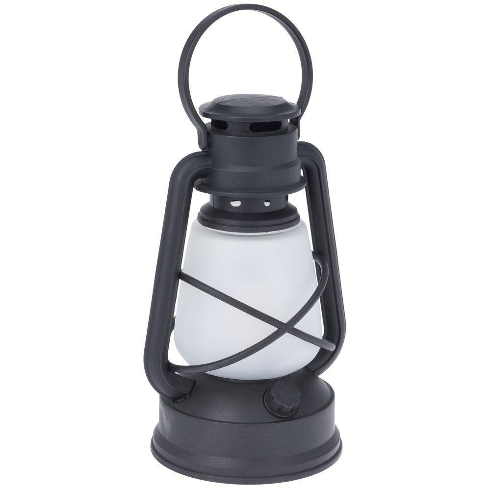 Lampa cu lumina LED, Metal/Sticla, Negru, 22 cm