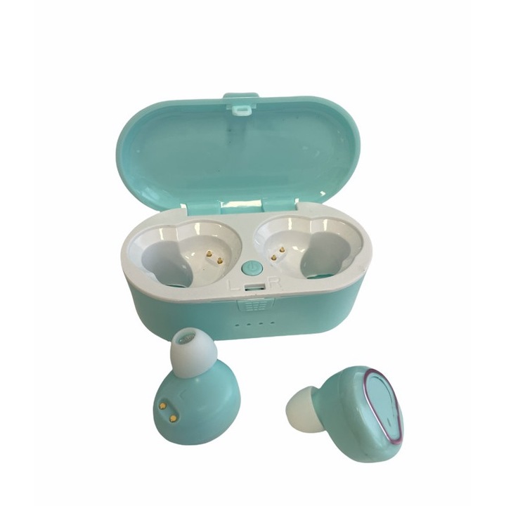 SIKS 207 vezeték nélküli fülhallgató, Bluetooth 5.0, szuper basszussal és zajcsökkentéssel, kék