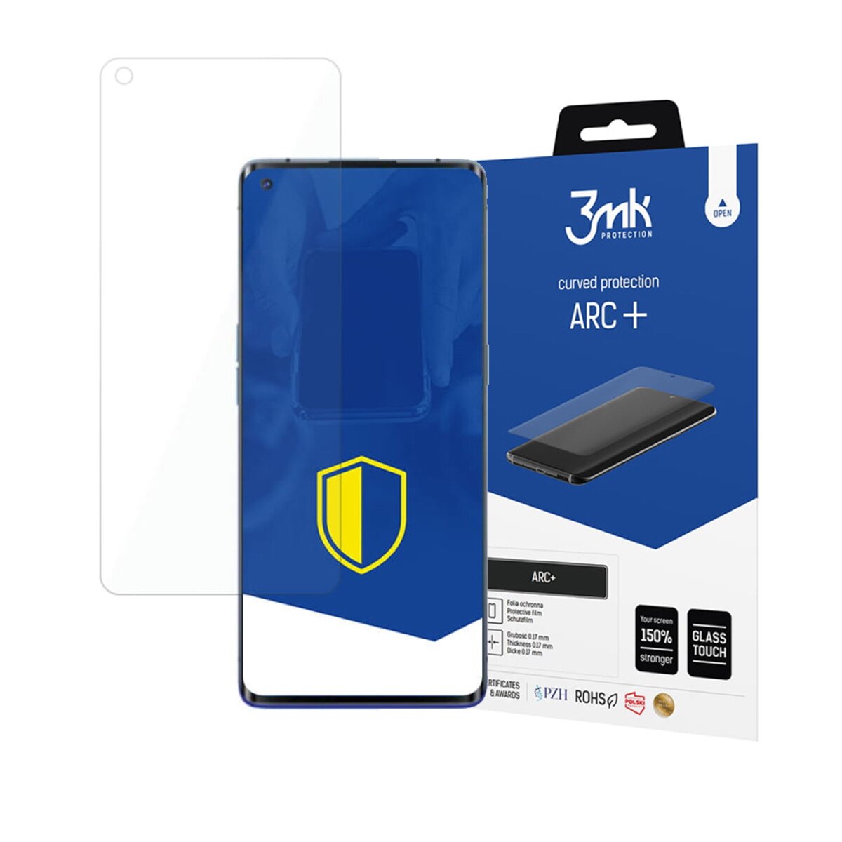 Folie Protectie pentru Oppo Reno 3 Pro, 3MK ARC +, Transparent