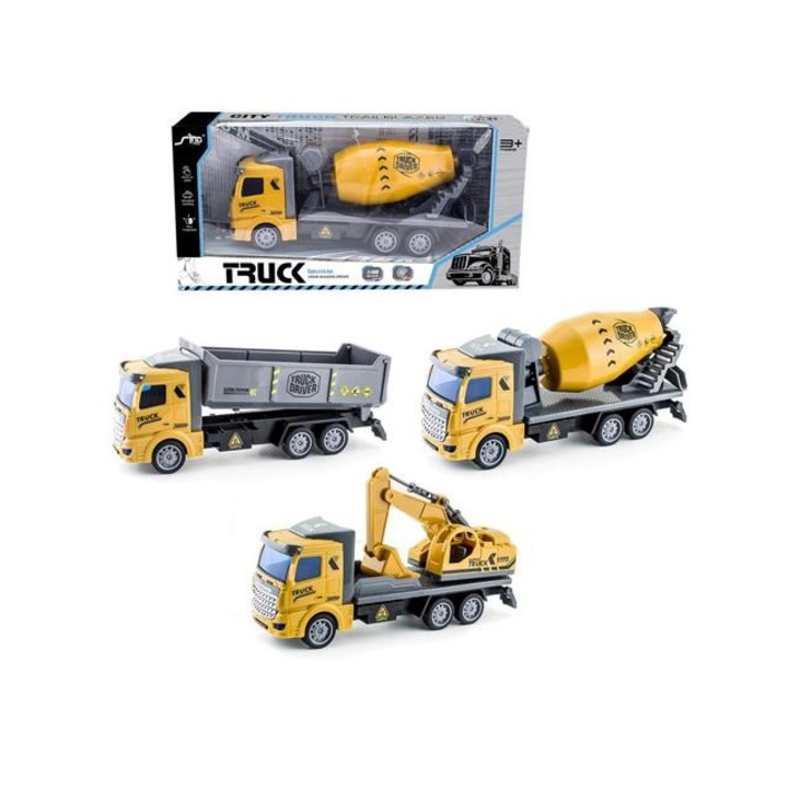 Magic Toys 5472225 Truck Driver: Építőipari kamion többféle változatban