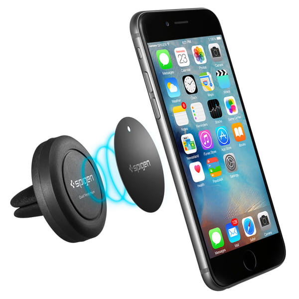 Suport magnetic pentru telefon, Spigen, Instalare aerisire, Negru