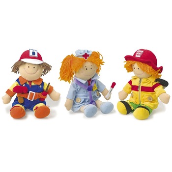 Set 3 papusi cu activitati, meserii, plus Set 3 papusi cu activitati, meserii, plus