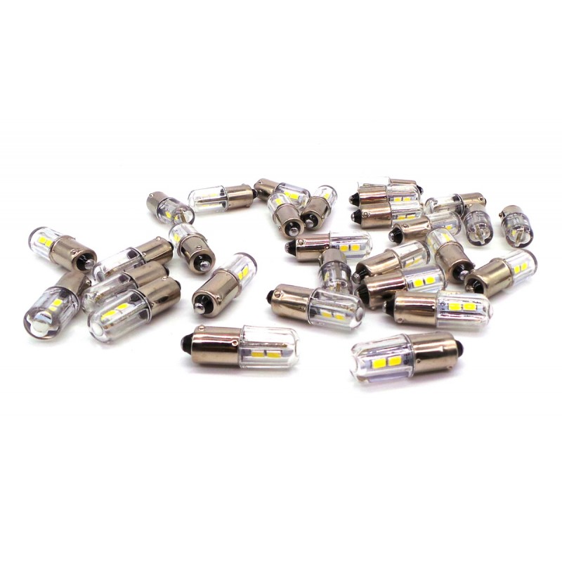 2X T4W LED BA9S 233 12v Weitwinkel Seitenlicht /Innenraum Lampen Weiße