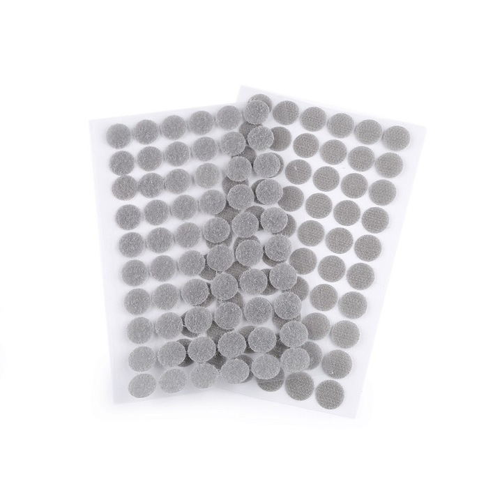 Пълен комплект от 60 самозалепващи се таралежчета, бутер и люспести, 15 мм, сиви