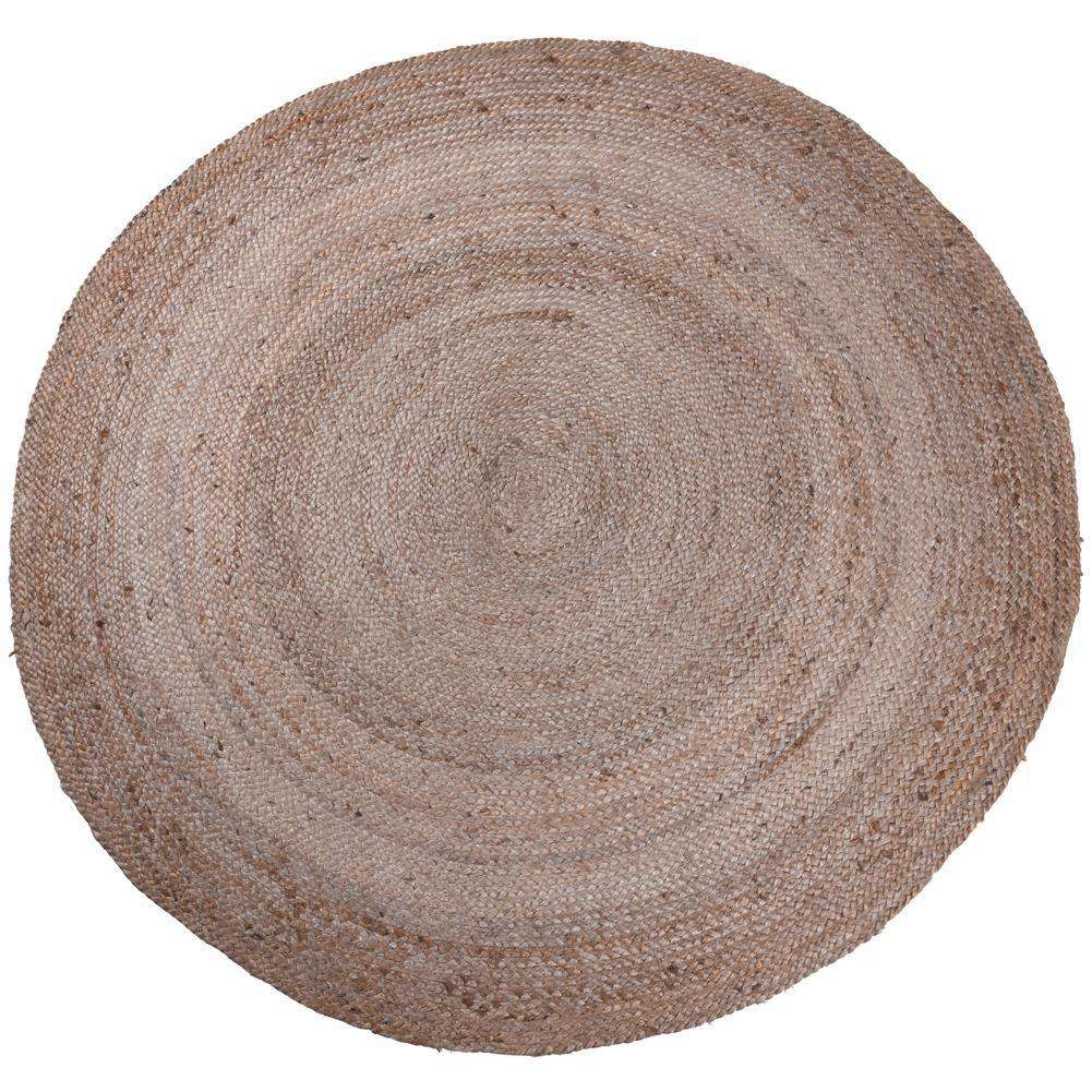 Covor rotund din iuta impletita Excellent Houseware, Maro, 150cm
