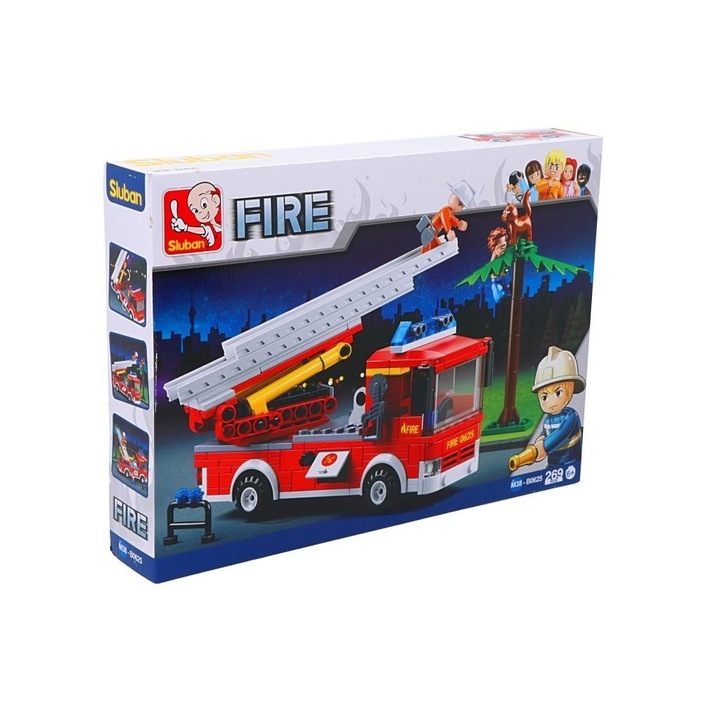 Tűzoltó autó építő szett - 269 db - os