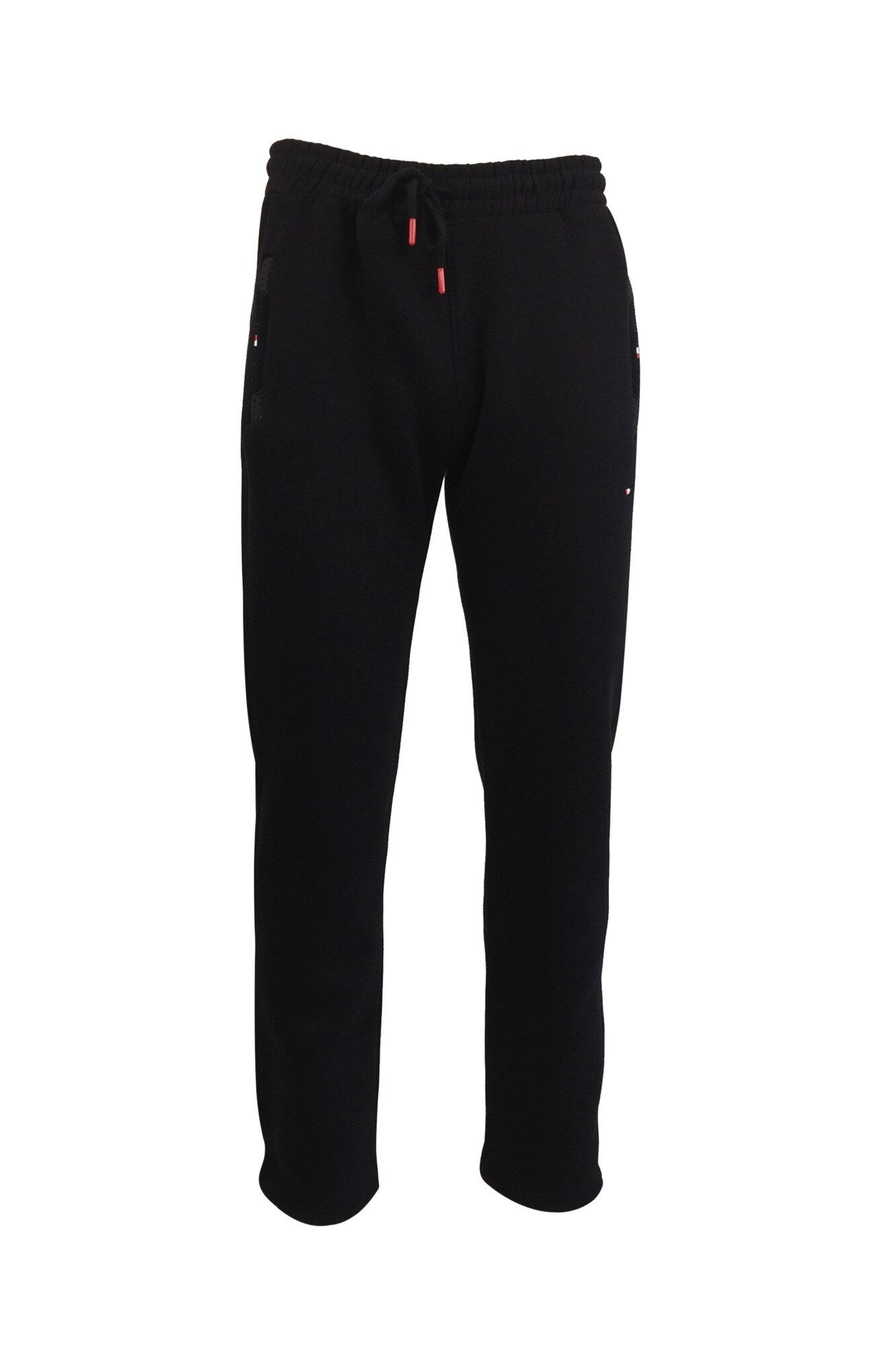 Pantaloni trening barbat, Univers Fashion, 2 buzunare laterale si un buzunar la spate cu fermoare, vatuit la interior, negru