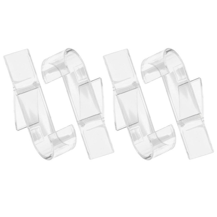 Set Cuier Pentru Radiator, Orion, Pentru Baie Si Camera, Pentru Agatat Prosoape, Halate De Baie, Pijamale, Lenjerie De Corp, Asamblare Usoara, Utilizare Multifunctionala, 4 Bucati, Transparent