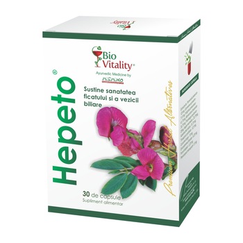 Supliment alimentar Hepeto, Bio Vitality, 30 capsule Supliment alimentar Hepeto, Bio Vitality, 30 capsule