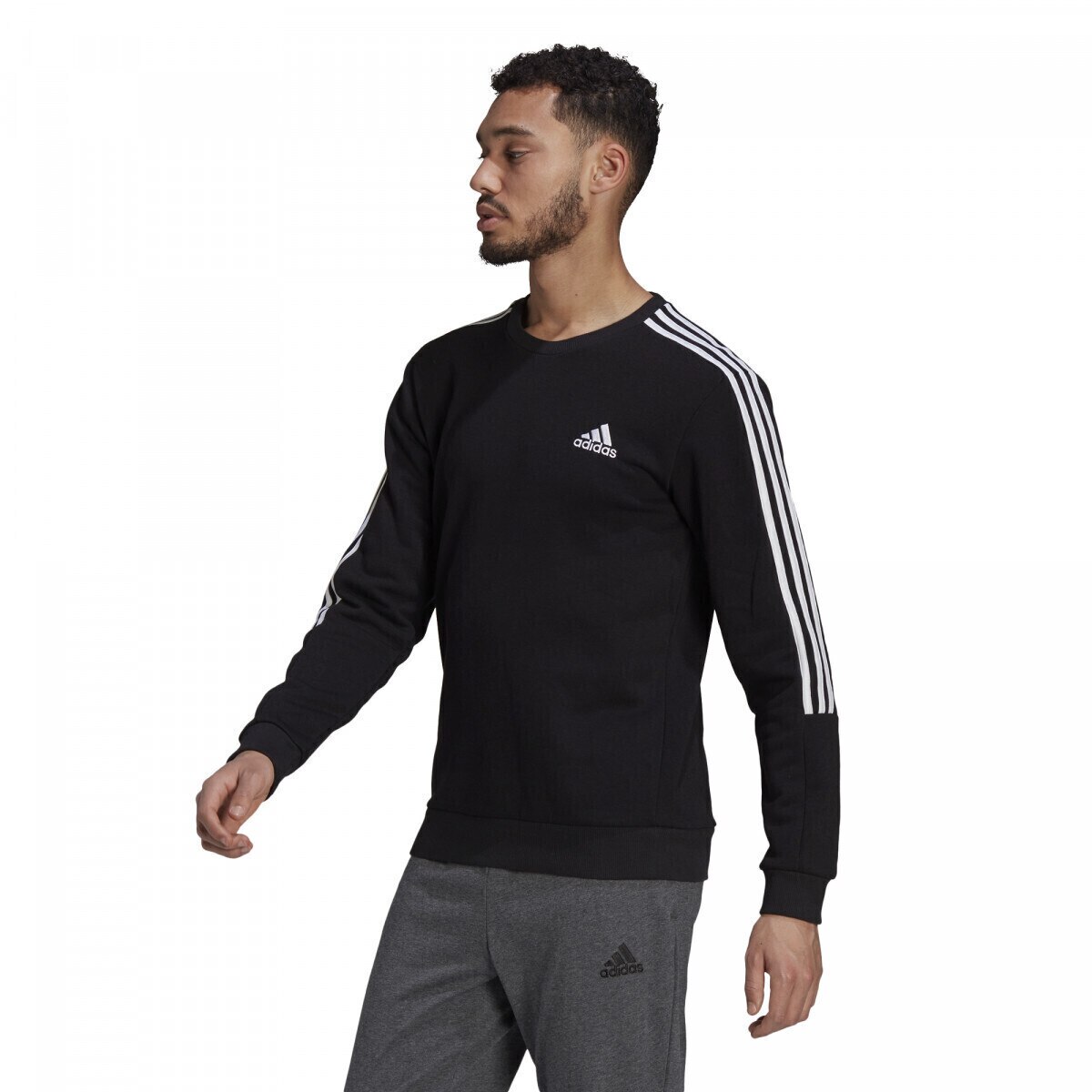 Bluza adidas Essentials Fleece Cut 3-Stripes, Negru
