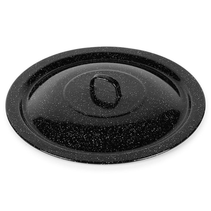 Capac Pentru Oala, Orion, 13 l, 40x1.5 cm, Emailat, Rezistent La Zgarieturi Si Coroziune, Maner Durabil, Imperfectiuni Naturale De Productie, Negru