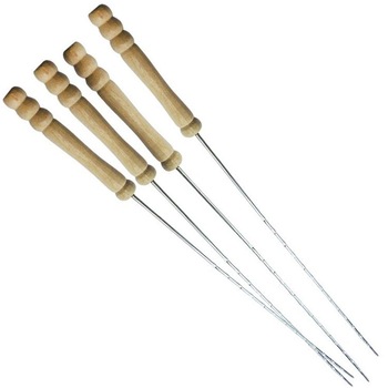 Set 4 ustensile frigarui, BBQ, Lemn, 38.5 cm Set 4 ustensile frigarui, BBQ, Lemn, 38.5 cm