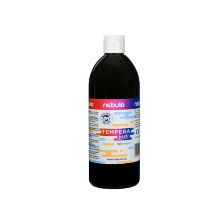 Nebulo 5283186 Nebulo: Fekete folyékony 500ml-es tempera palackban