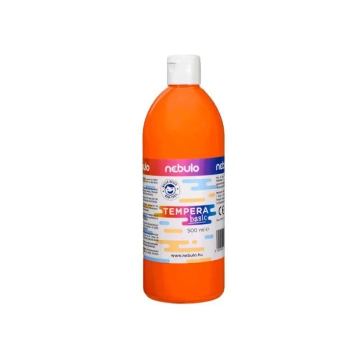Nebulo 5283247 Nebulo: Narancssárga folyékony 500ml-es tempera palackban