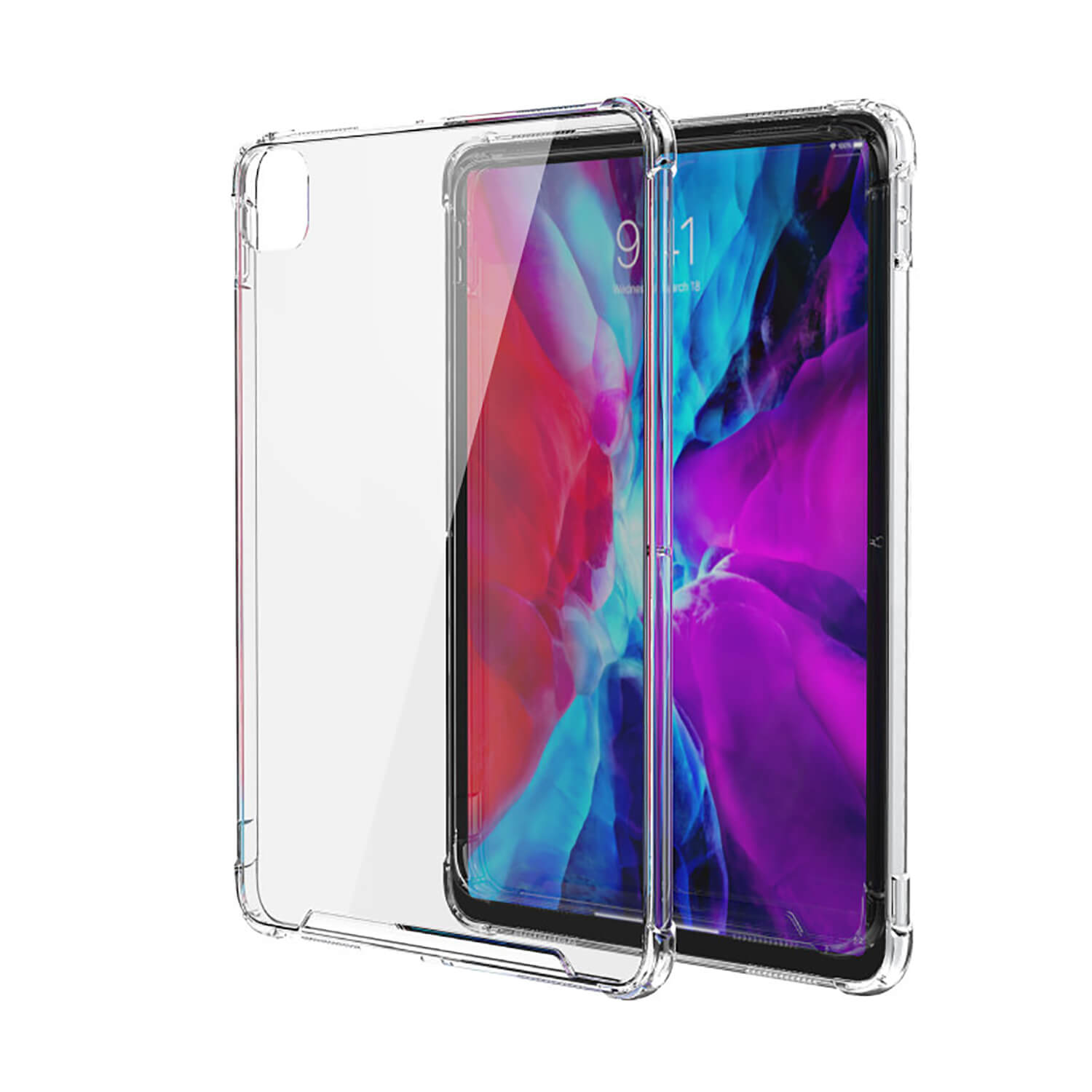 Carcasa hibrida rezistenta la socuri pentru Apple iPad Pro 11 2020, 2018 , 4smarts Hybrid Premium Clear , transparenta