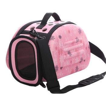 Geanta pentru transport animale de companie , roz cu model floral , L Geanta pentru transport animale de companie , roz cu model floral , L