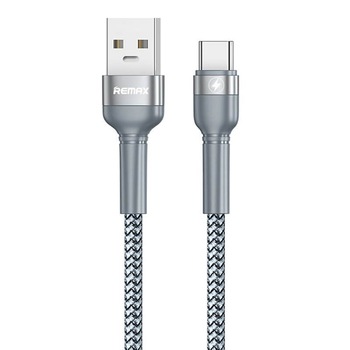 Cablu de Date USB - USB C, Power Delivery 100W, 5A, Fast Charge, Remax Jany Data, 1m, Silver Cablu de Date USB - USB C, Power Delivery 100W, 5A, Fast Charge, Remax Jany Data, 1m, Silver