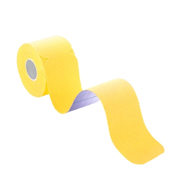 Banda Kinesiologica ODISSEY LIFE, pretaiata, impermeabila pentru ameliorarea durerii, rola cu 20 benzi de 25 cm lungime, culoare Galben Banda Kinesiologica ODISSEY LIFE, pretaiata, impermeabila pentru ameliorarea durerii, rola cu 20 benzi de 25 cm lungime, culoare Galben