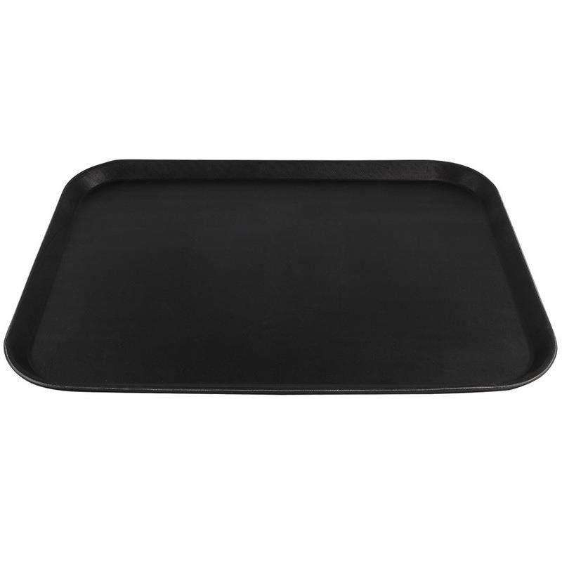 Tava servire Orion, Dreptunghiular, Antiderapant, Plastic, 56x41 cm, Negru