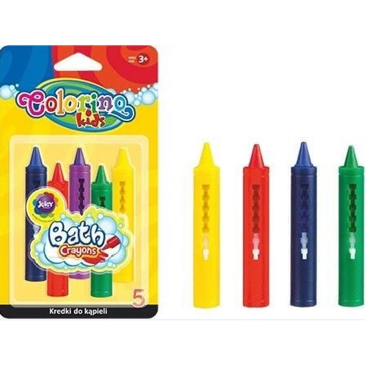 Kredki do kąpieli 5 kolorów Colorino Kids