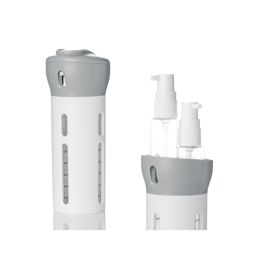Organizator de calatorie, Zola®, pentru produsele cosmetice, din plastic, usor de curatat, gri