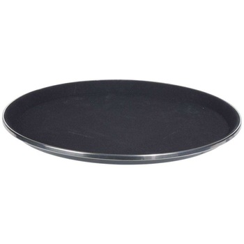 Tava servire Excellent Houseware, Antiderapant, Rotund, Plastic/Metal, 35 cm, Negru Tava servire Excellent Houseware, Antiderapant, Rotund, Plastic/Metal, 35 cm, Negru
