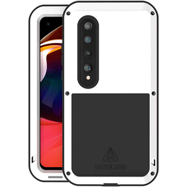 Husa protectie LOVE MEI Powerful pentru Xiaomi Mi 10 / Mi 10 Pro, TPU, Alb