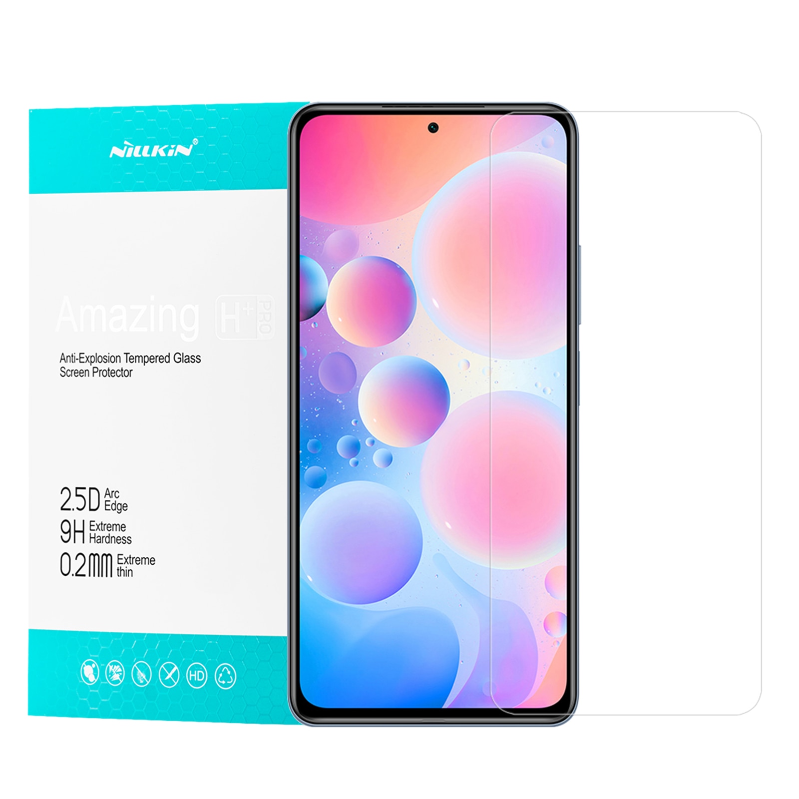 Folie Sticla pentru Xiaomi Redmi Note 10 PRO / 10 PRO MAX, Nillkin H Plus Pro, Transparent