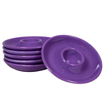 Set 6 suporturi de oua, model farfurie, Cesiro, Ø 12 cm, Mov Violet Set 6 suporturi de oua, model farfurie, Cesiro, Ø 12 cm, Mov Violet
