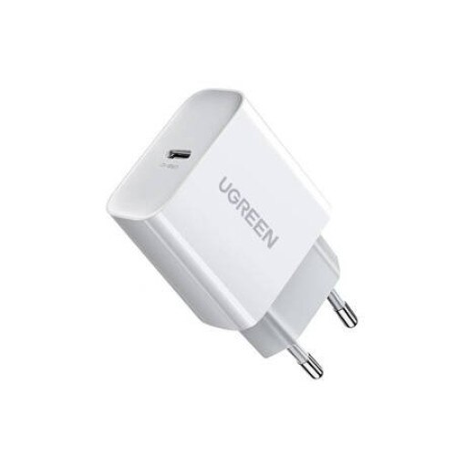 Incarcator de retea, UGREEN, IMK-CD137, 1 port USB-C, 20W, Quick Charge 3.0, PD 3.0, Universal, Alb, 50 x 23,5 x 42,5 mm