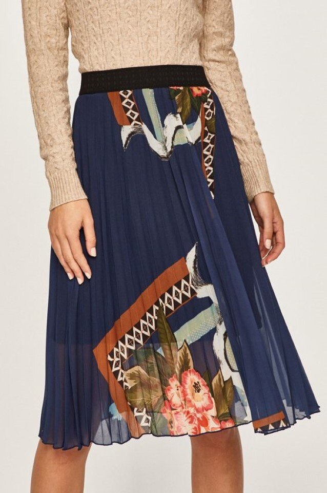 Fusta Desigual 19WWFW09, Bleumarin, M