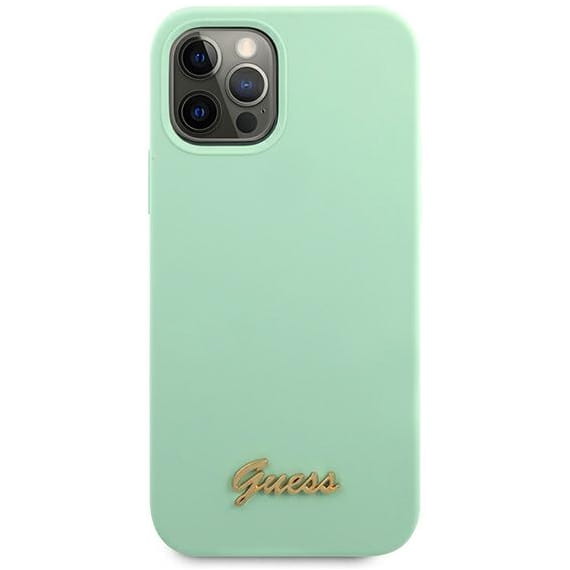 Husa Guess Vintage pentru iPhone 12 Pro Max, Silicon, Verde