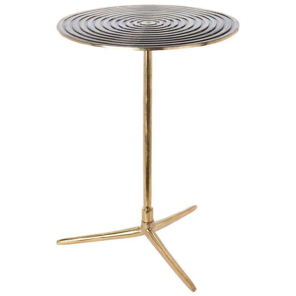 Masa de cafea, Home Styling Collection, Metal, Auriu, 40 cm