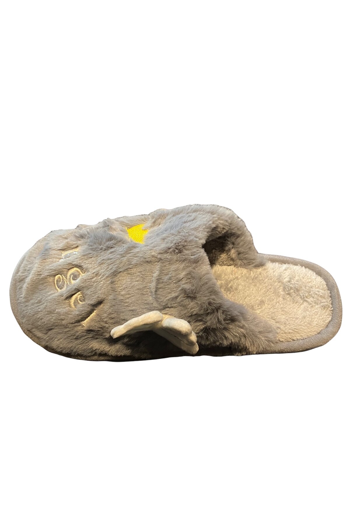 Papuci de casa pentru dama cu imprimeu Angel, Gri, 36-37