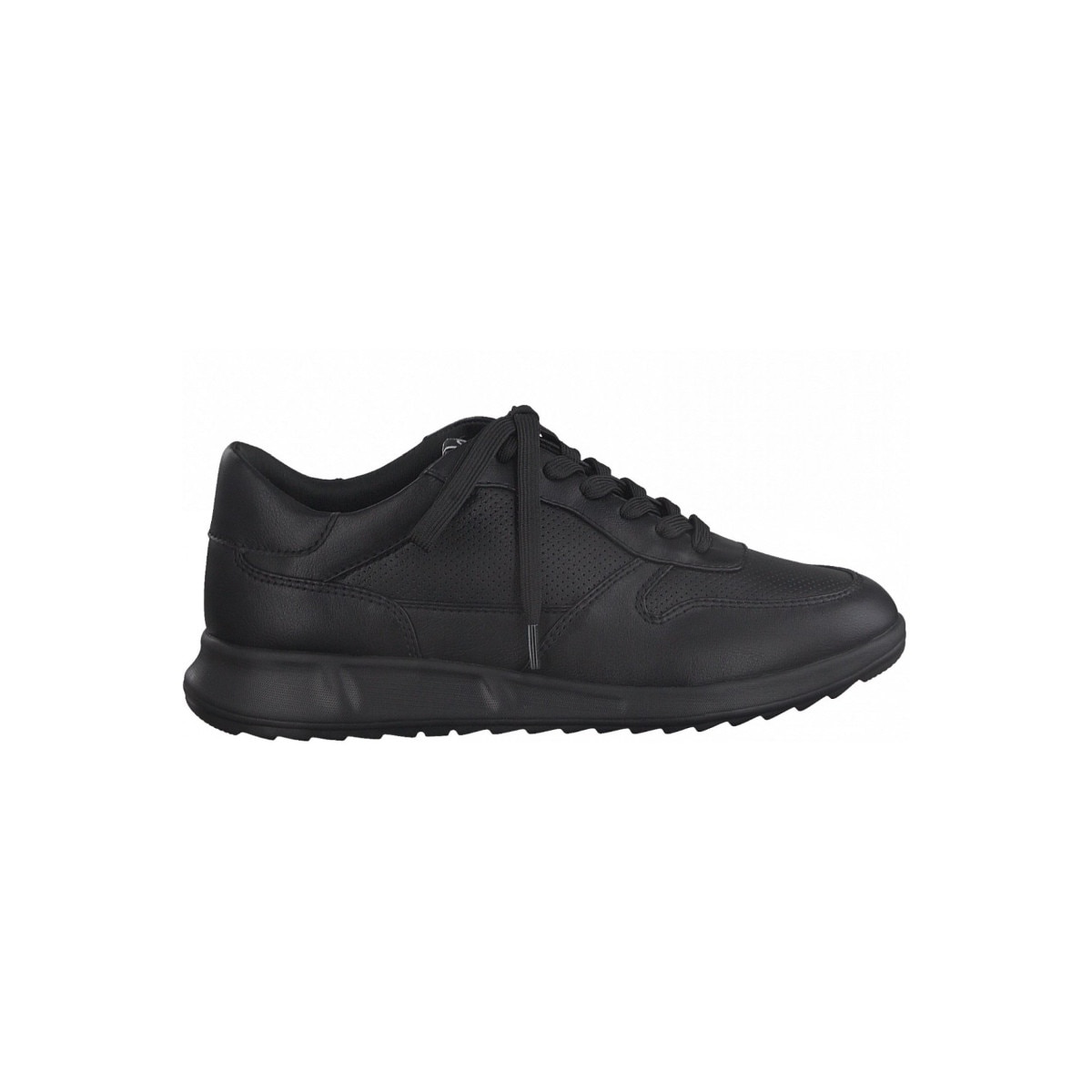 Pantofi sport dama, Tamaris, Uni Casual Trainers, Piele ecologica, Negru