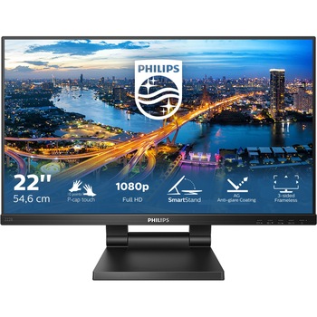 Monitor LED IPS Philips 21.5", Full HD, DisplayPort, Touchscreen, Vesa, Negru