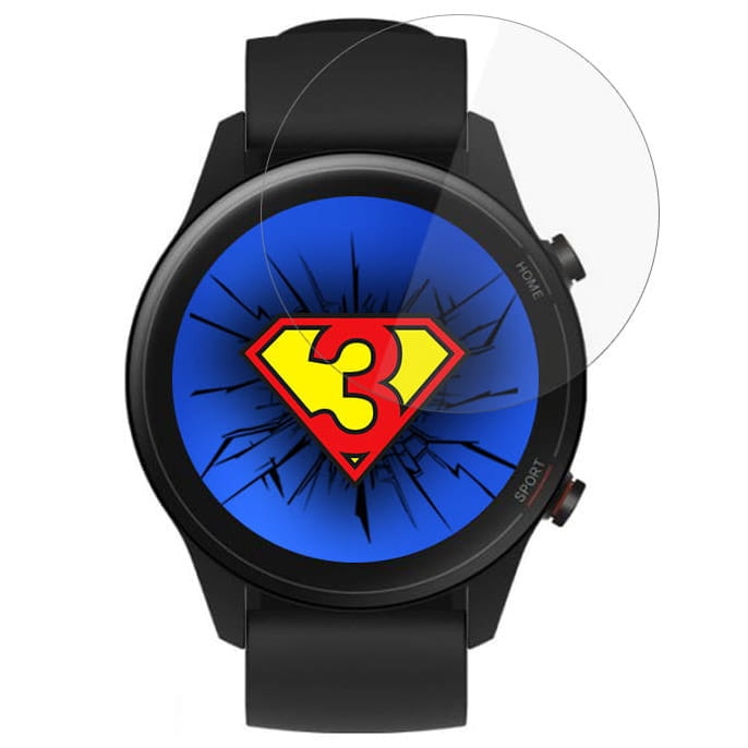 Set 3 folii protectie 3MK Flexible Glass pentru Xiaomi Mi Watch, 0.2 mm, Transparent