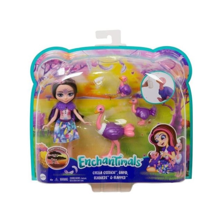 Mattel 1917864 Enchantimals: Strucc állatka család - Mattel