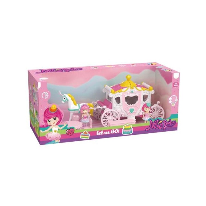 Magic Toys 6462959 Nily Baby varázslatos hintó játékszett figurával és kiegészítőkkel