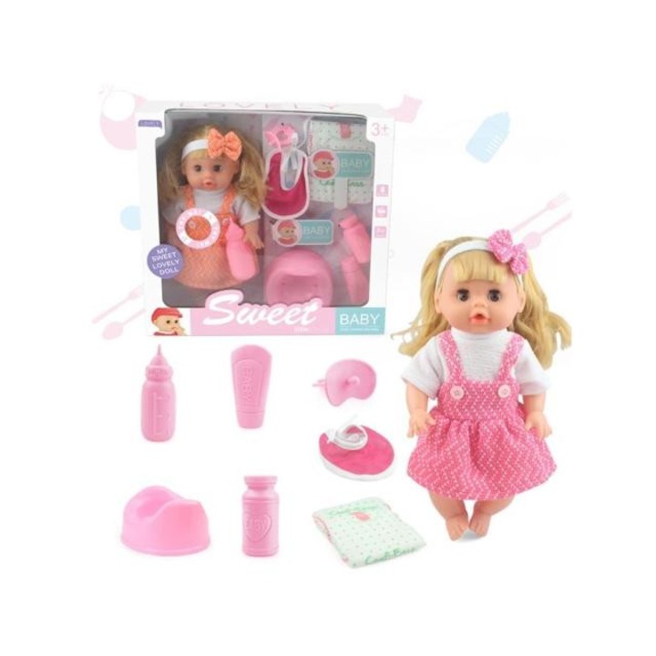 Magic Toys 6479339 Sweet Baby baba hanggal és kiegészítőkkel több változatban
