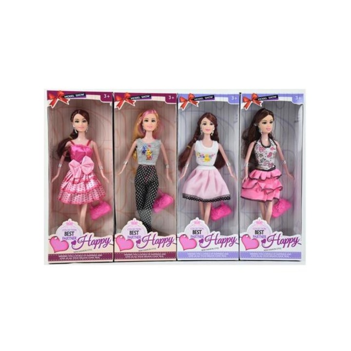 Magic Toys 6768402 Model Show: Baba divatos ruhában, kiegészítőkkel többféle változatban