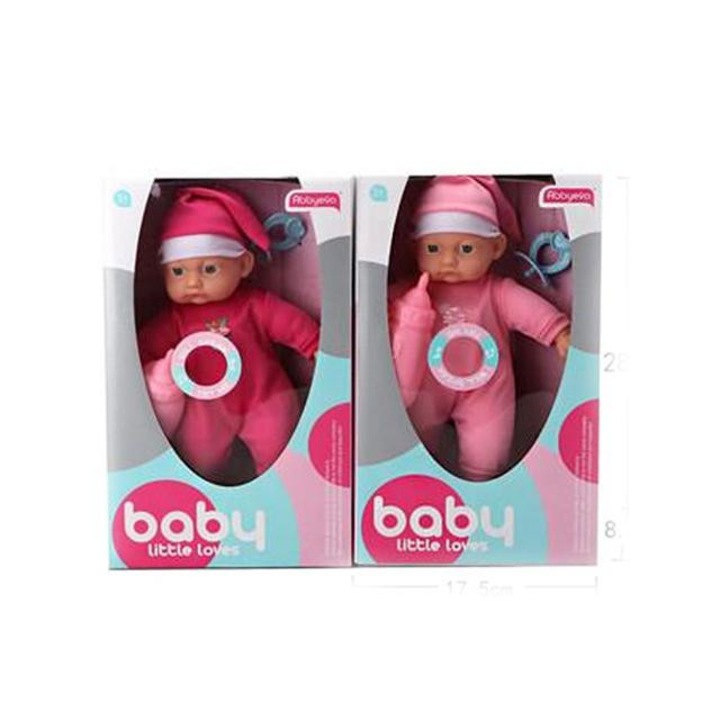 Magic Toys 6257111 Pizsamás csecsemő baba cumival cumisüveggel kétféle változatban