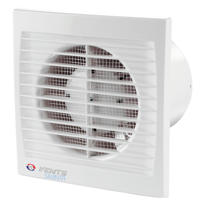 Битов вентилатор Vents Silenta 100 S, 7W, 26dB, ф100, бял, мрежа против насекоми