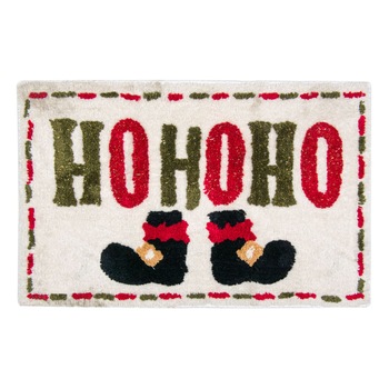 Covoras de baie, Zola®, pentru Craciun, HO HO HO, dimensiune 80x50 cm Covoras de baie, Zola®, pentru Craciun, HO HO HO, dimensiune 80x50 cm