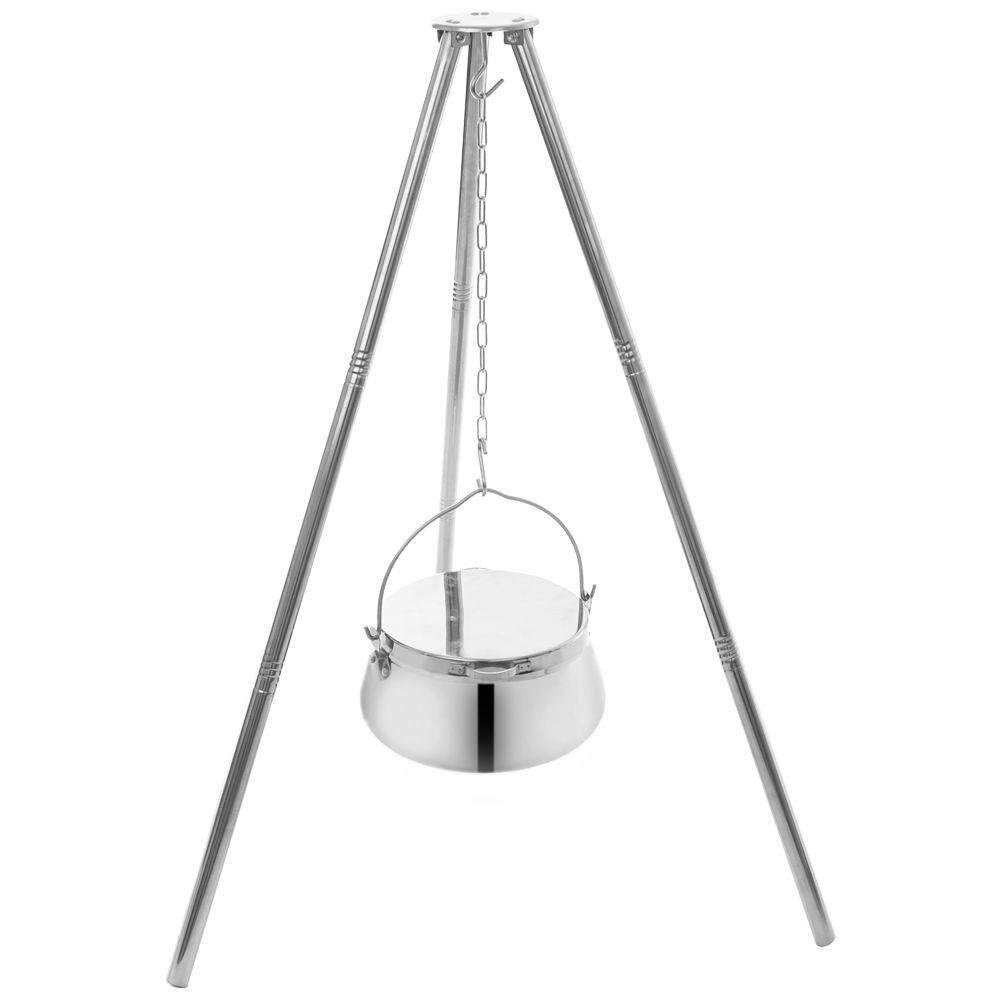 Set ceaun cu trepied, Orion, Inox, 9 L