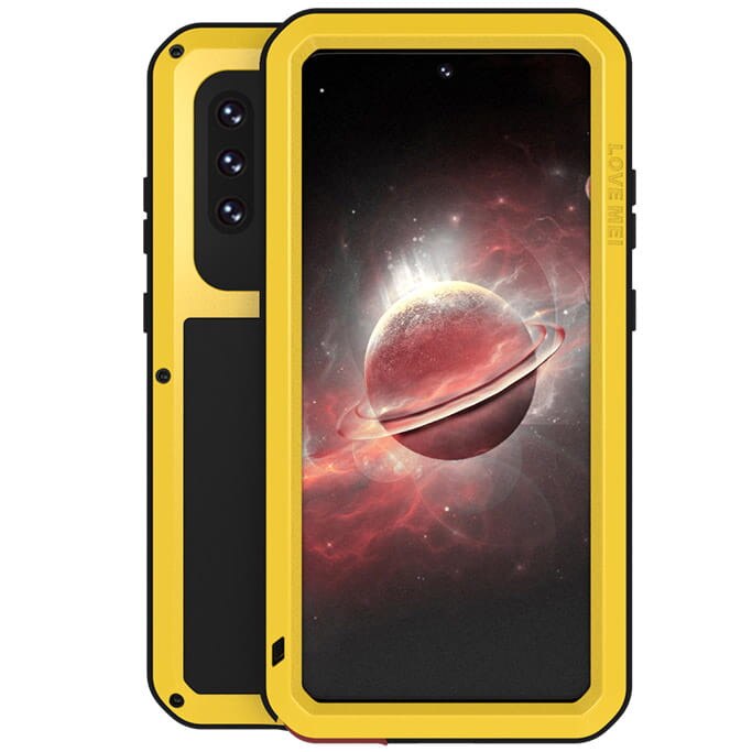 Carcasa blindata + sticla LOVE MEI Galaxy A72, galben