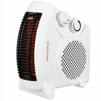 Aeroterma ideala pentru birou, Zola®, 2 in 1, alba, 2000 W, 2 nivele de putere aer cald si aer rece, tensiune: 220-240 V Aeroterma ideala pentru birou, Zola®, 2 in 1, alba, 2000 W, 2 nivele de putere aer cald si aer rece, tensiune: 220-240 V