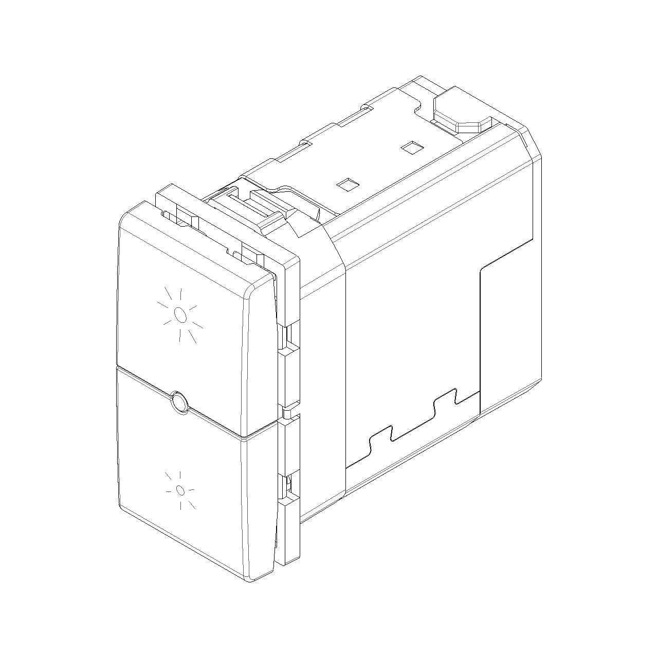 UNIVERZÁLIS LED dimmer, 1 modul, Vimar, NEVE, matt korom, 230V, 09135.1.CM eMAG.hu