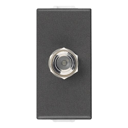 Priza TV, tip F, 1 modul, Vimar, NEVE, NEGRU carbon mat, 09318.CM